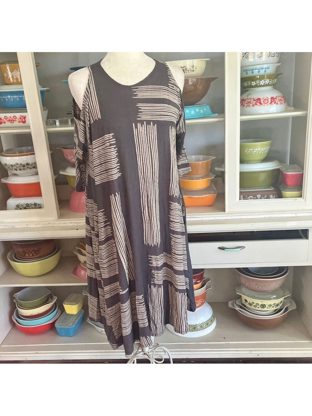 Matthildur Ivy Dress in Brush Stroke - Size Medium